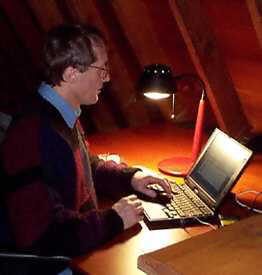 Klaus at his Laptop